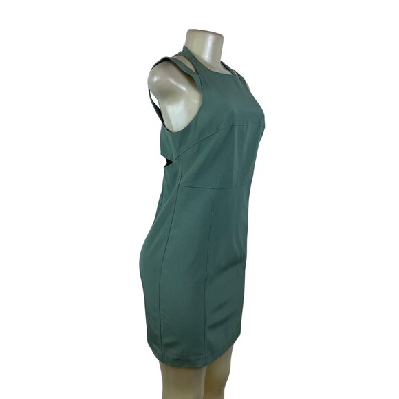 Maria Bianca Nero Womens Green Sleeveless Sheath Back Cutout Dress Sz M - Picture 2 of 8